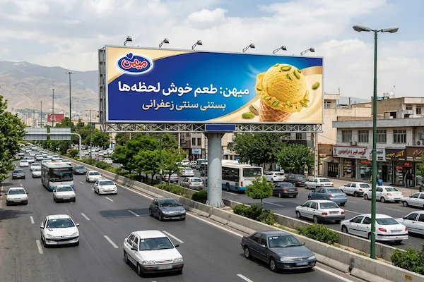 بیلبورد تبلیغاتی چیست؟ راهنمای جامع تبلیغات بیلبورد، انواع، مزایا و کاربردها 3 بیلبورد ثابت